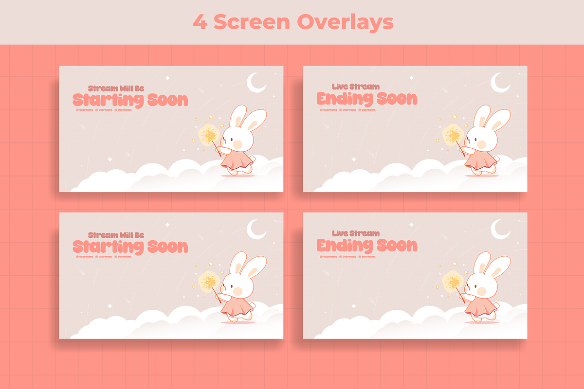 Cute bunny theme overlay stream, a Design Template by Mhagi27 (Photo 5 of 5)