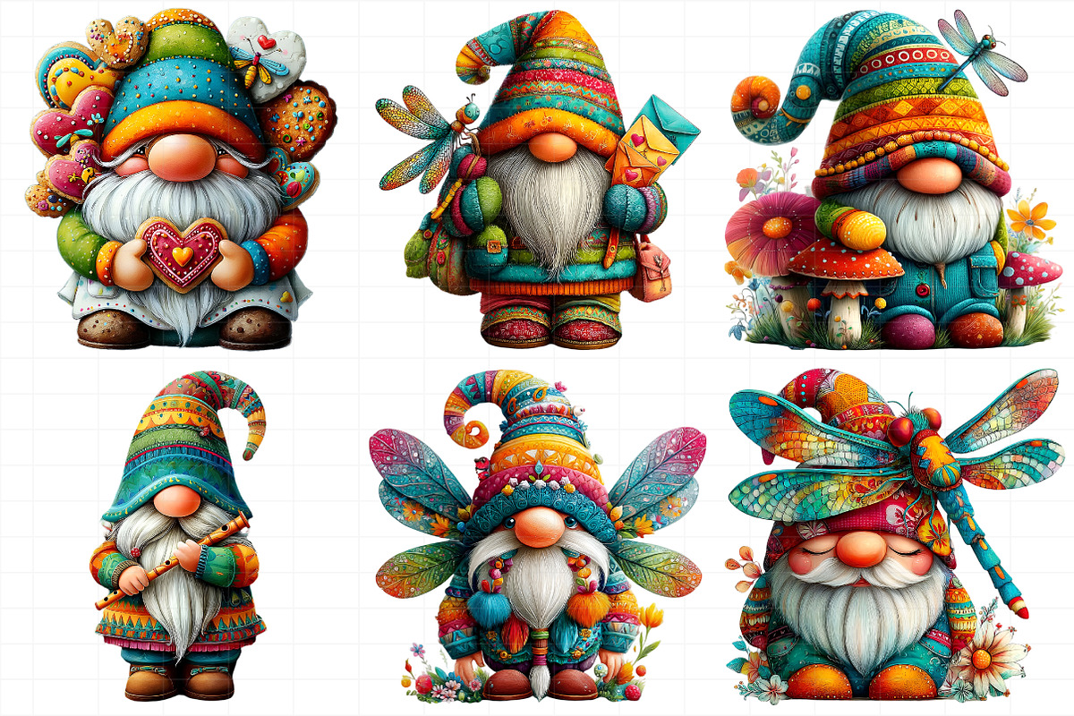 Gnome Dragonfly Clipart, an Illustration by Daily.Designs (Photo 4 of 5)
