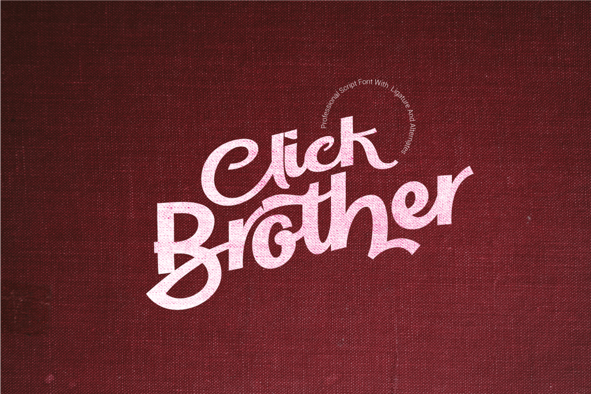 Click Brother Script, a Script Font by Grontype (Photo 1 of 10)