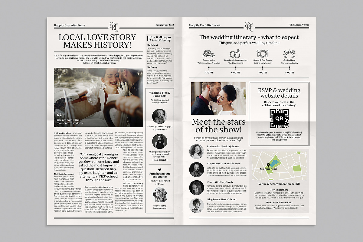 Wedding Newspaper, a Brochure Template by BrandPacks (Photo 3 of 4)