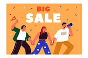 Big sale banners, ad backgrounds set, a Background Graphic by Good Studio (Thumbnail 2 of 5)