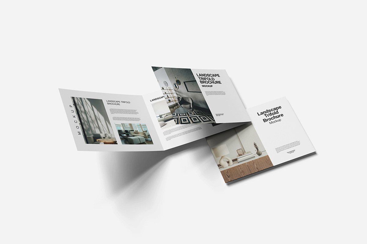 Landscape Trifold Brochure Mockup, a Product Mockup by bimockup