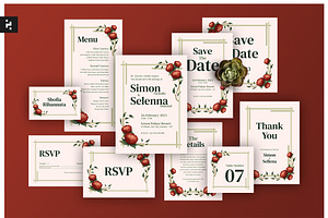 Rose Wedding Invitation Suite, an Invitation Template by Neermana