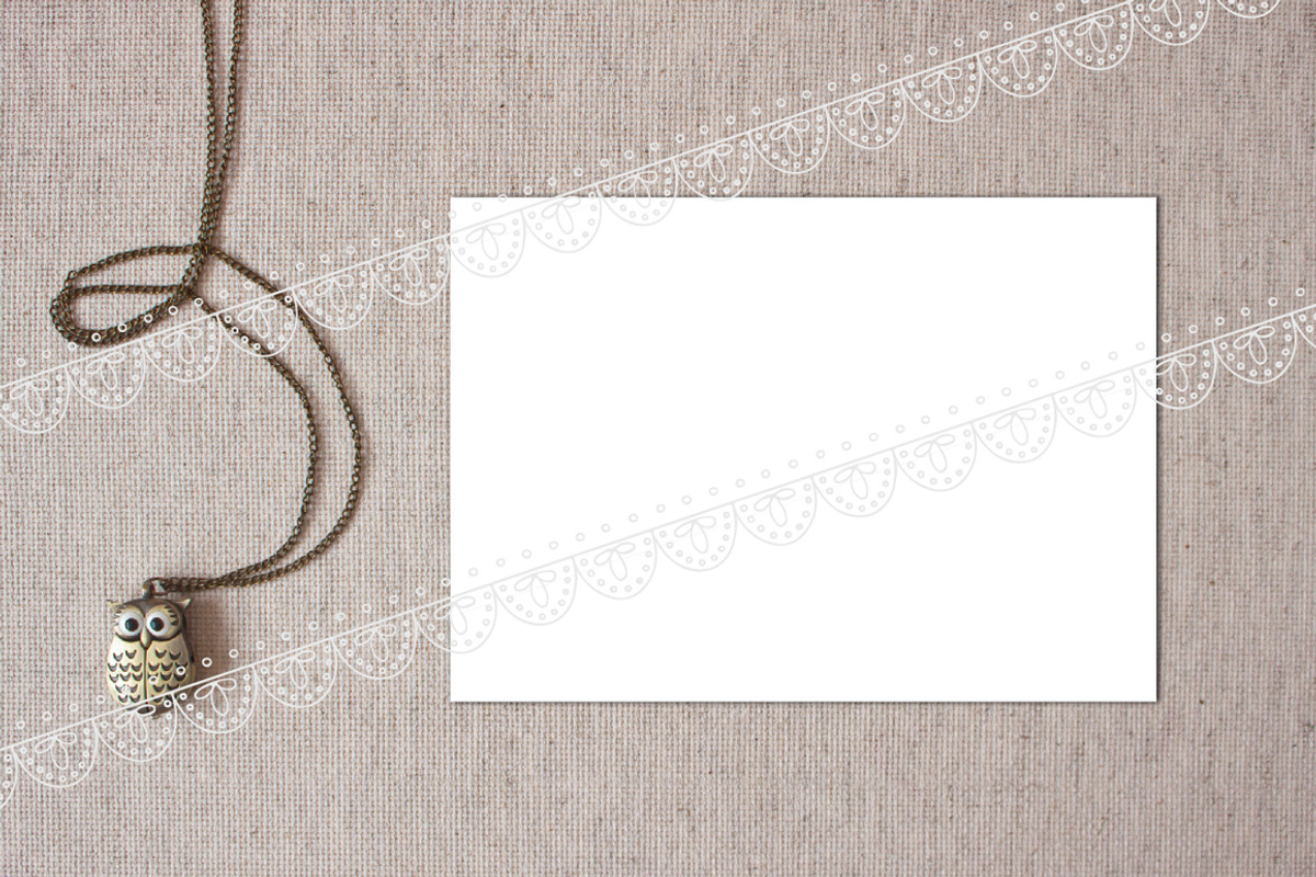 Mockup owl canvas 5 х 7, a Print Template by Milla Mi