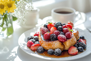 Delicious breakfast setting design, a Photo by Pavel_design