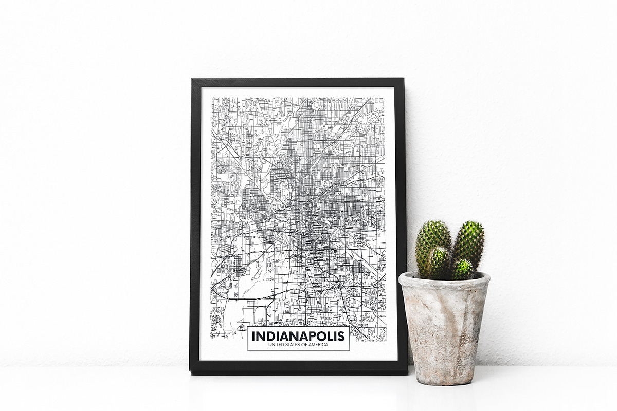 5 maps of USA cities set 4, an Illustration by MaximGertsen (Photo 8 of 9)