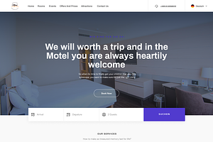 Hotel Booking Landing Page Template