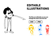 Fun & Expressive Character Kit, a Person Illustration by LorellaC (Thumbnail 2 of 4)