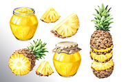 Tropical Pineapple. Hand painted, a Food Illustration by Daria Ustiugova (Thumbnail 17 of 28)