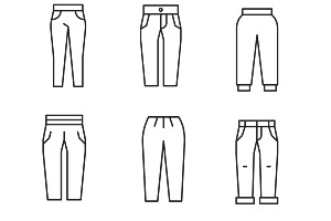 Clothing Icon Outlines Set 2