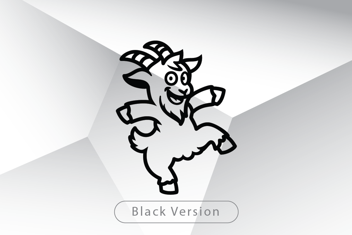 Happy Goat Logo Template, a Branding & Logo Template by Heavtryq Design (Photo 2 of 3)