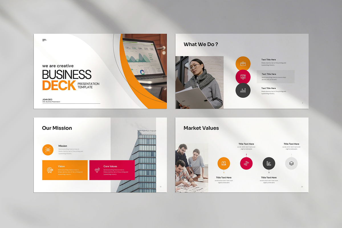 Business Deck Presentation Template, a Presentation Template by ...