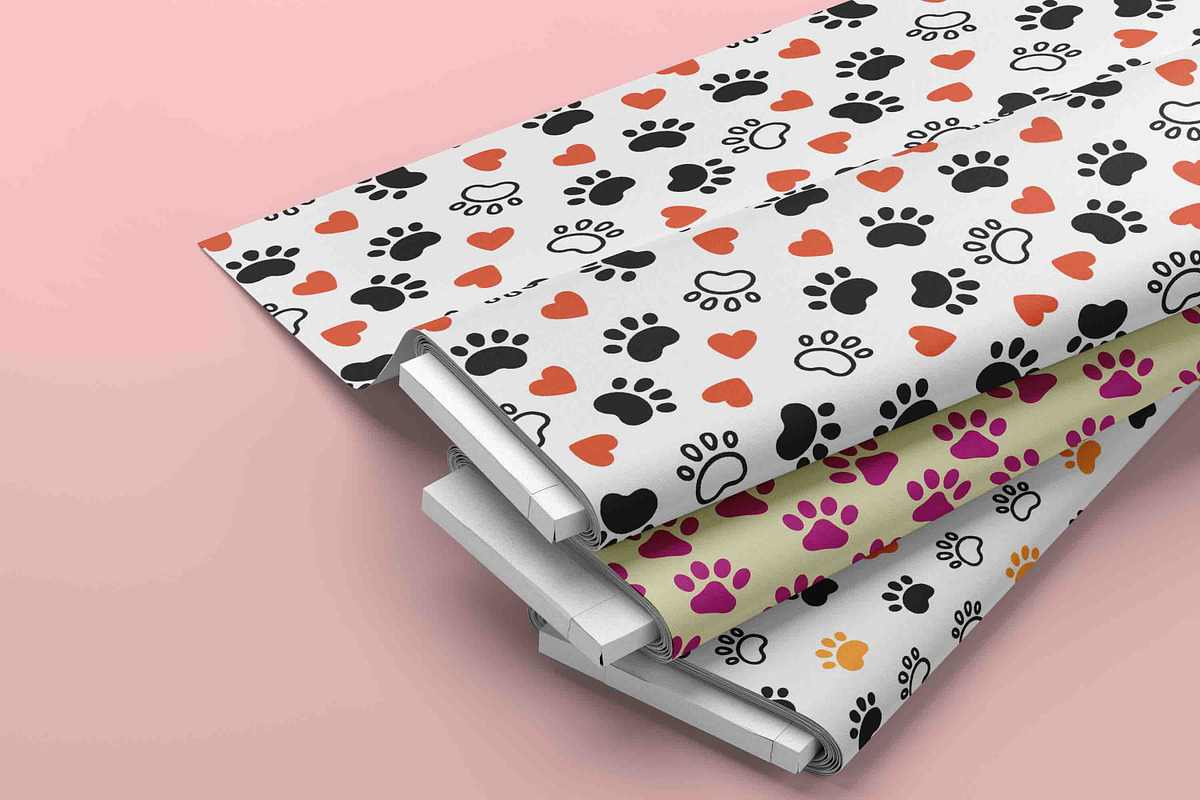 Dog paw seamless pattern, a Pattern Graphic by Digital Studio (Photo 2 of 6)