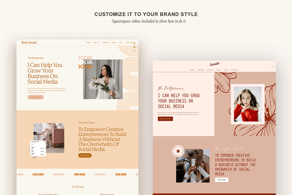Squarespace 7.1 Template: Boho, a Websites & App Template by Kseniia_Design (Photo 4 of 9)