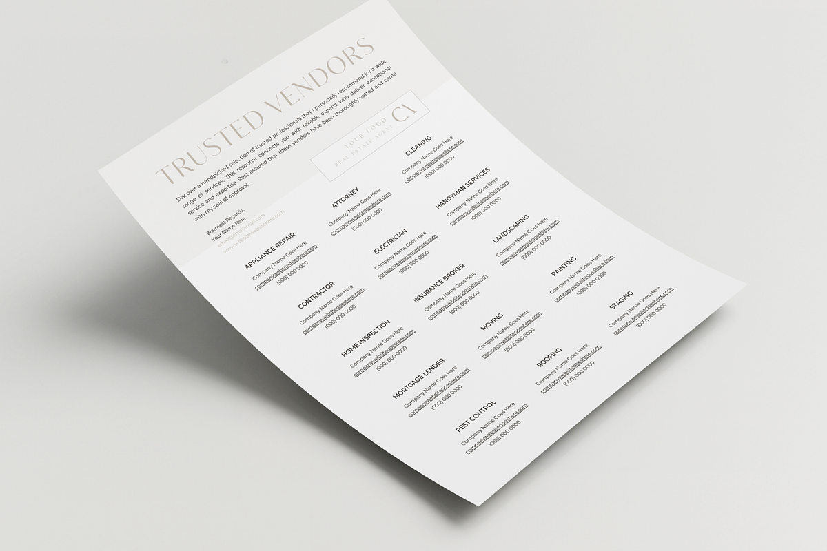 Real Estate Trusted Vendors Template, a Design Template by EstateElements (Photo 4 of 7)