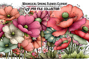 Whimsical Spring Flowres Clipart, an Illustration by Dream Creation (Thumbnail 1 of 6)