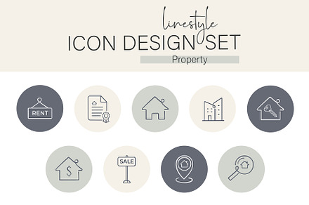 Linestyle Icon Design Set Property