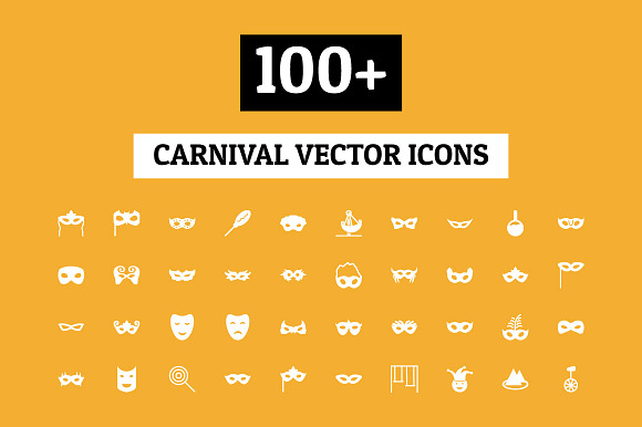 100 Carnival Vector Icons