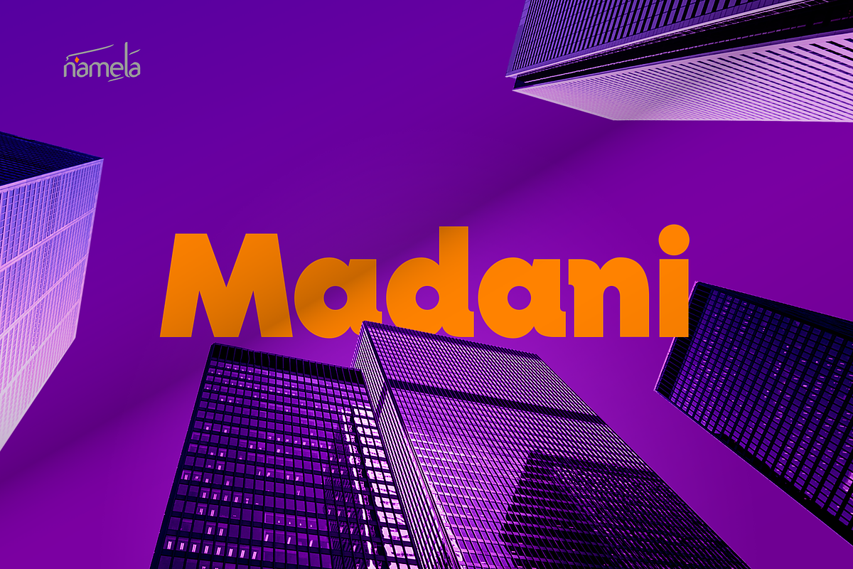 Madani - Geometric Sans Serif, a Sans Serif Font by Namela Studio (Photo 1 of 7)