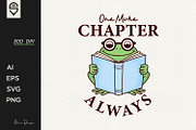 Cute frog reading a book, t-shirt, an Animal Illustration by shaondesigns (Thumbnail 1 of 4)