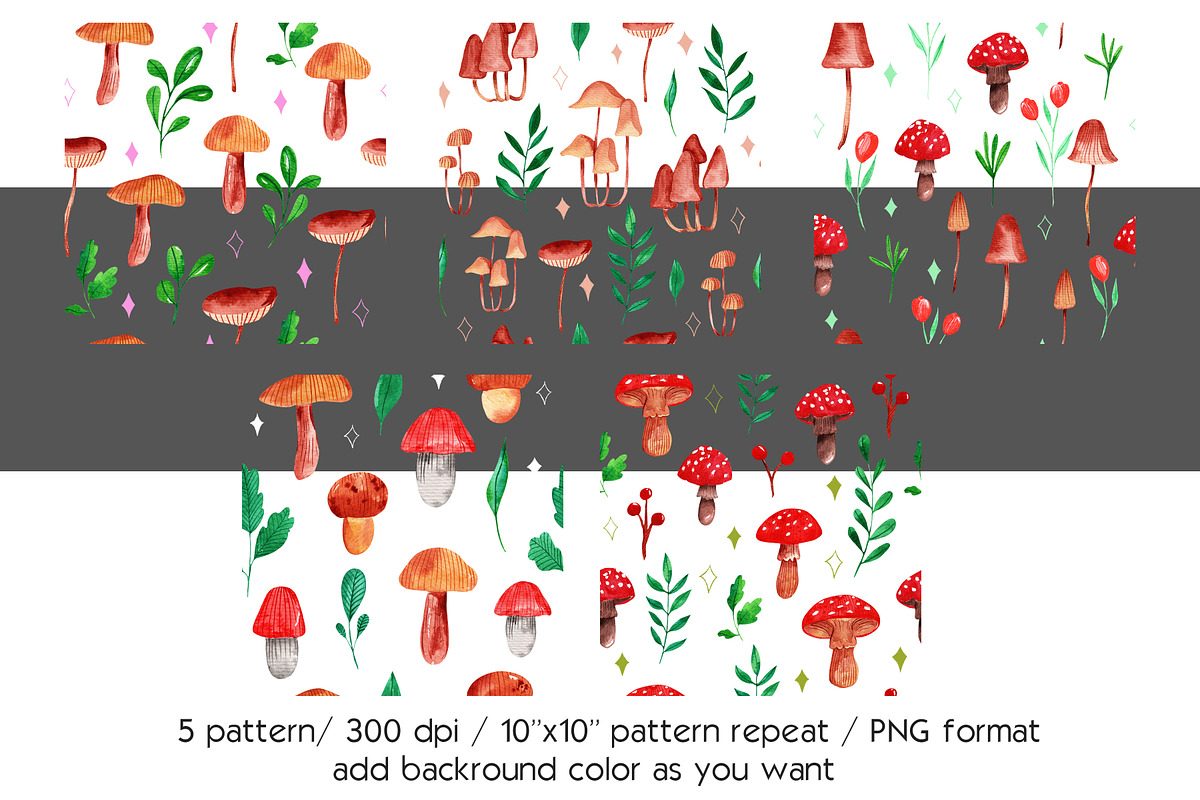 Cozy watercolor clipart & patterns, a Seasonal Illustration by Yelloo Fish (Photo 9 of 15)