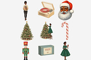 Vintage Christmas Clipart, a Seasonal Illustration by Tanya Kart (Thumbnail 6 of 10)