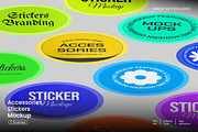 Stickers Mockup, a Merchandise Mockup by Unerispace (Thumbnail 1 of 4)