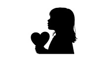 Cute Love Girl Silhouette Bundle, an Illustration by Designs_River (Thumbnail 44 of 53)