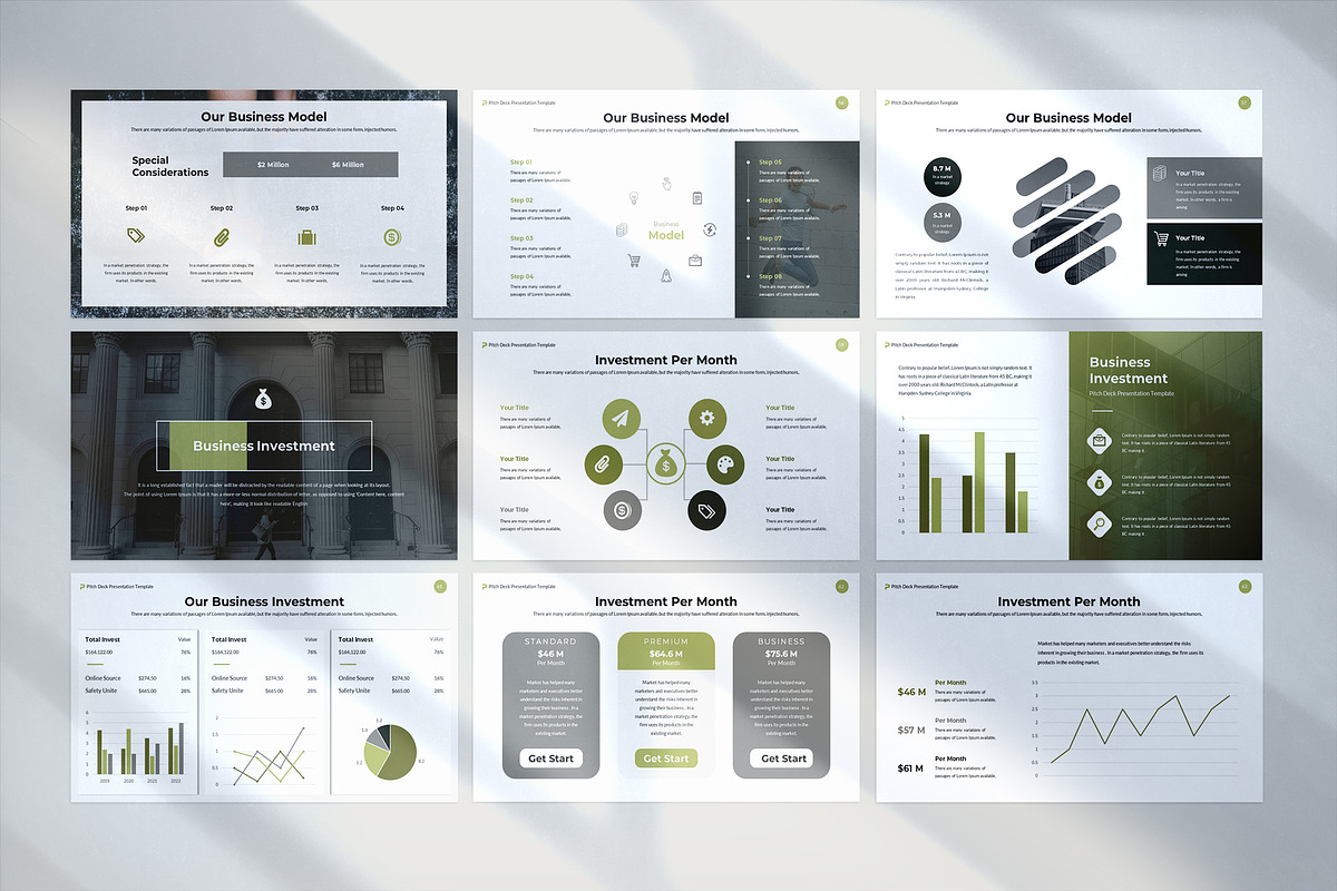 Pitch Deck PowerPoint Template, a Presentation Template by WhiteGraphic (Photo 11 of 16)