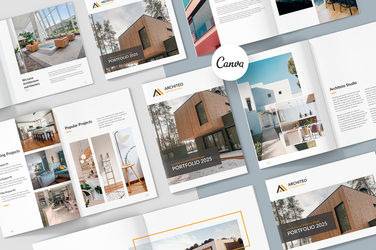 Architeo Portfolio Canva Bundle, a Brochure Template by artbart (Photo 1 of 8)