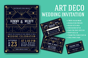 Art Deco Wedding Invitation Template, an Invitation Template by Raftel (Thumbnail 1 of 2)
