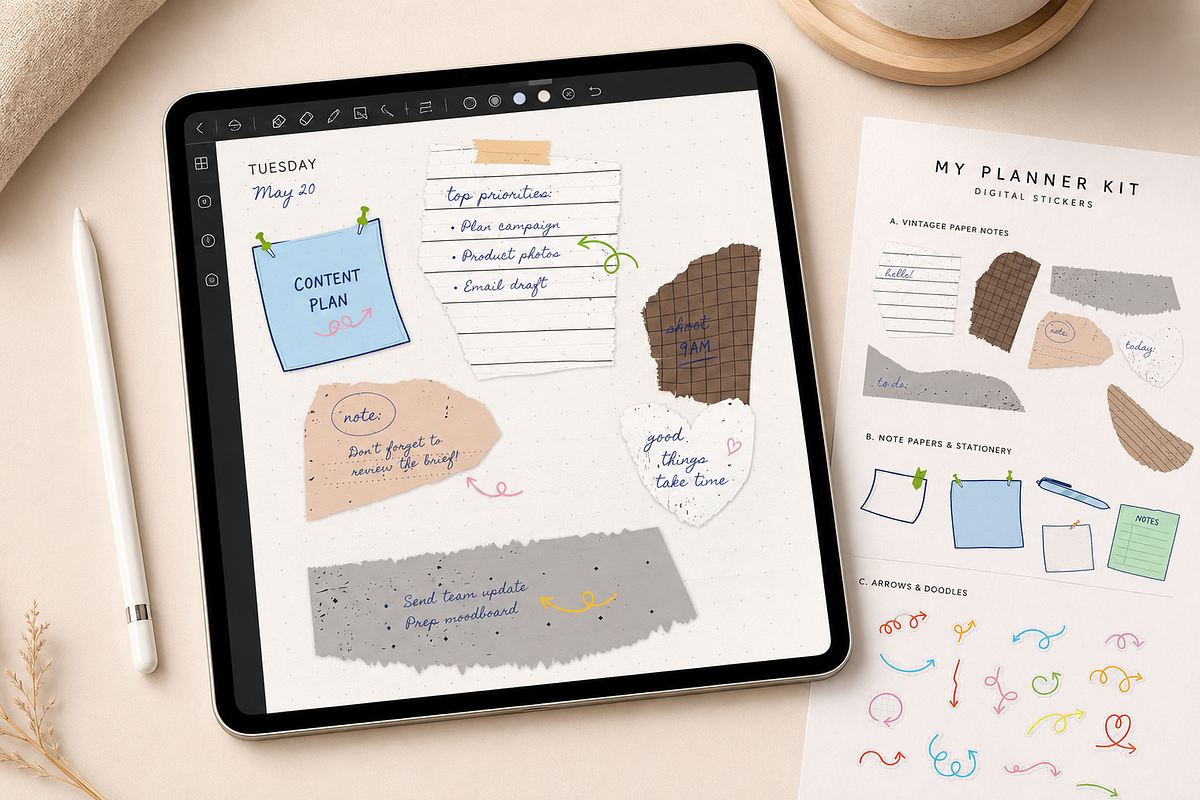 Journal Arrows & Notes, a Decorative Illustration by Anna Studio (Photo 5 of 11)