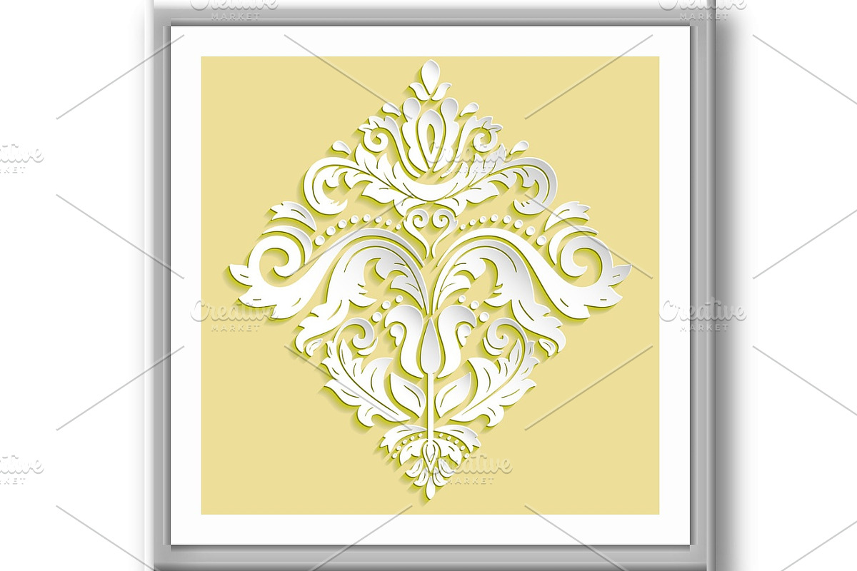 Oriental Vector Pattern With 3D, a Decorative Illustration by FineArtStudio (Photo 2 of 3)