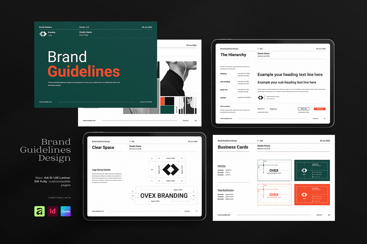 Brand Identity Guidelines Template, a Brochure Template by ArtisanaAura (Photo 1 of 14)