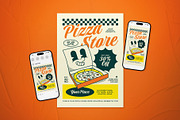 Retro Pizza Store Opening Flyer Set, a Flyer Template by The Good Store (Thumbnail 1 of 2)