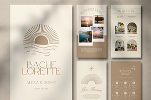 Minimal Bachelorette Itinerary Canva