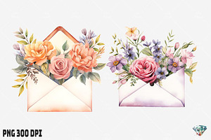 Vintage Envelope Flowers