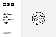 Modern Book Education Logo, a Branding & Logo Template by Luxury Logos (Thumbnail 1 of 4)
