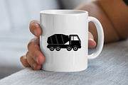 Cement Truck Silhouette SVG, a Transportation Illustration by newminddesign (Thumbnail 5 of 5)