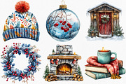 Watercolor Cozy Winter Wonderland, an Illustration by Canvas Craft (Thumbnail 3 of 8)
