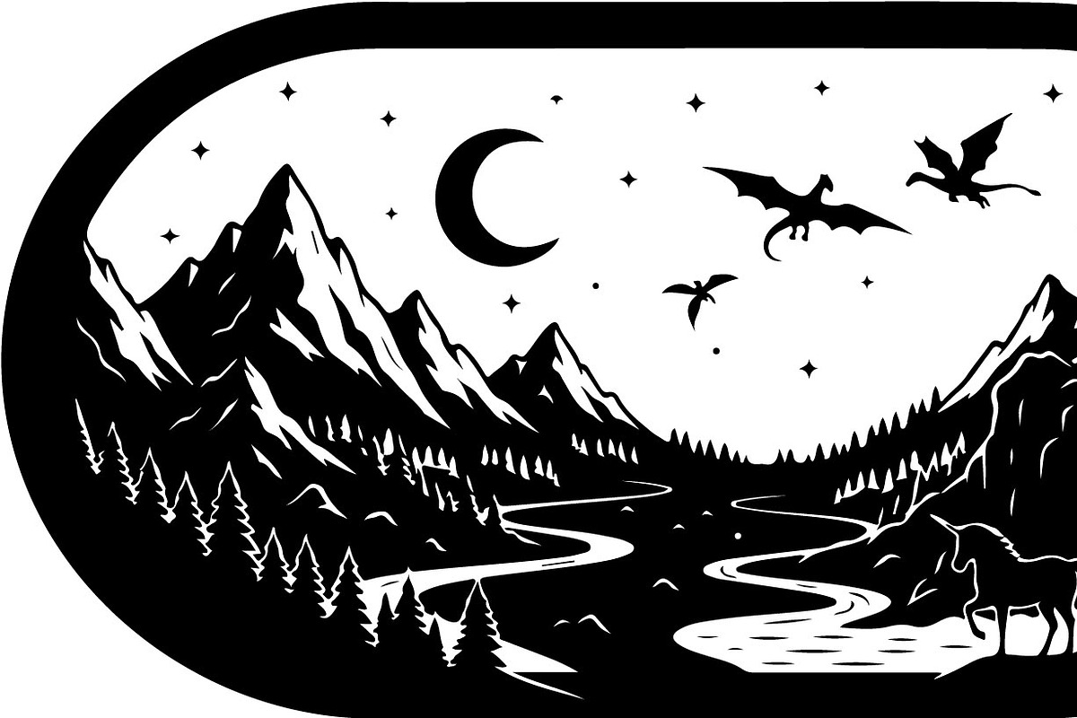 Night Landscape Egg Silhouette Bundl, an Illustration by Designs_River (Photo 22 of 22)