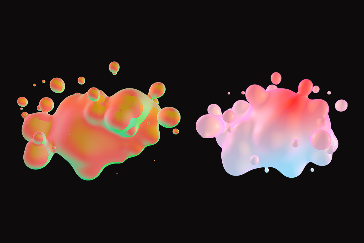3D Gradients - 8 Metaballs, an Object Graphic by ghost friend's shop (Photo 5 of 5)