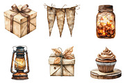 Watercolor Rustic Brown Birthday, an Illustration by SinaCreation (Thumbnail 3 of 5)
