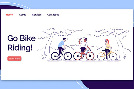 Bike riding landing page template, a Landing Page Template by bsd studio