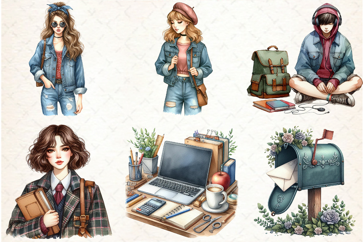 Freshman Year College Back to School, an Illustration by Libby Wishes (Photo 3 of 6)