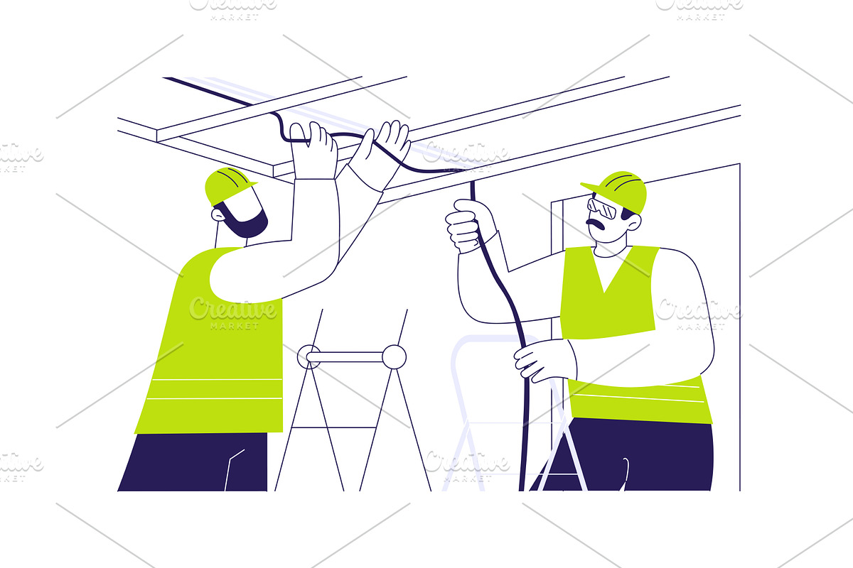 Electrical wiring systems abstract, an Object Illustration by Visual Generation