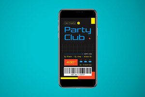 Modern Party Club Ticket