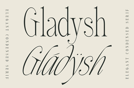 Gladysh | Elegant Condensed Serif, a Serif Font by Sealoung