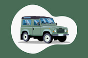 Land Rover Defender Illustration, an Illustration by Ellen Carty Design (Thumbnail 1 of 2)