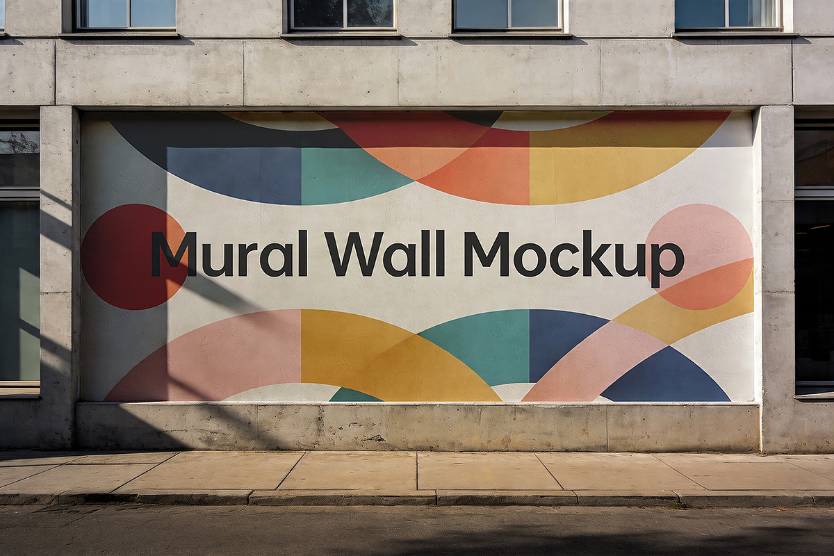 Mural Wall Mockup, an Advertising Mockup by Pitchlook.Studio (Photo 3 of 5)
